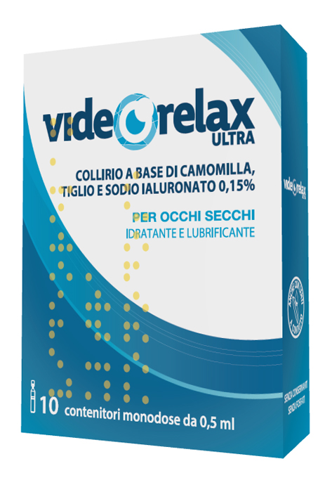 COLLIRIO IDRATANTE E LUBRIFICANTE VIDEORELAX ULTRA MONODOSE 0,5 ML 10 PEZZI - goldeneffe.it