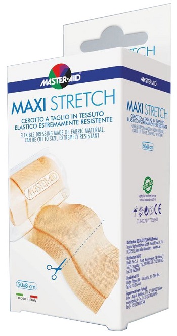MASTER-AID STRETCH CEROTTO A TAGLIO IN TESSUTO ELASTICO RESISTENTE 50 X 8 CM - goldeneffe.it