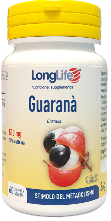 LONGLIFE GUARANA' 60 CAPSULE VEGETALI - goldeneffe.it
