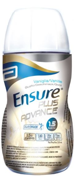 ENSURE PLUS ADVANCE VANIGLIA 4 BOTTIGLIE DA 220 ML - goldeneffe.it