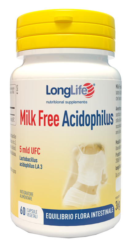 LONGLIFE MILK FREE ACIDOPHILUS 60 CAPSULE VEGETALI - goldeneffe.it