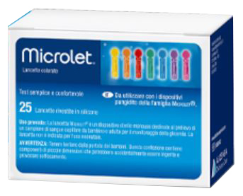 LANCETTE PUNGIDITO PER DISPOSITIVO MICROLET 25 PEZZI - goldeneffe.it