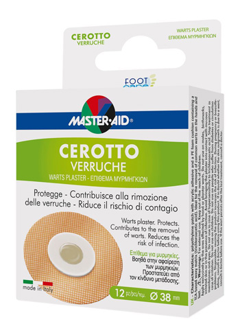 CEROTTO VERRUCHE MASTER-AID FOOTCARE 38 MM 12 PEZZI E3 - goldeneffe.it