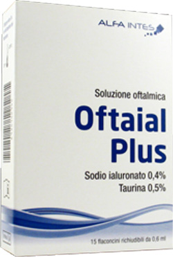 SOLUZIONE OFTALMICA OFTAIAL PLUS ACIDO IALURONICO 0,4% E TAURINA 15 FLACONCINI RICHIUDIBILI DA 0,6 ML - goldeneffe.it