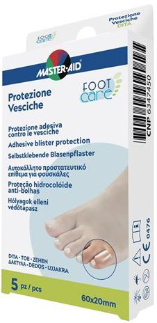 IDROCOLLOIDE MASTER-AID FOOTCARE VESCICHE DITA 60X20 MM 5 PEZZI A2 - goldeneffe.it