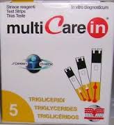 TEST TRIGLICERIDI MULTICARE IN STRISCE CON ASPIRAZIONE CAPIILLARE 5 PEZZI - goldeneffe.it