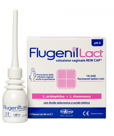 FLUGENIL LACT SOLUZIONE VAGINALE INTERNA A BASE DI FERMENTI LATTICI 3 FLACONI DA 50 ML + 3 APPLICATORI MONOUSO - goldeneffe.it