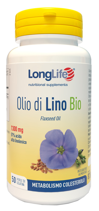 LONGLIFE OLIO DI LINO BIO 50 PERLE DI GELATINA - goldeneffe.it