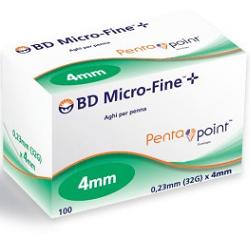 AGO PER PENNA DA INSULINA BD MICROFINE PENTAPOINT GAUGE 32 4 MM 100 PEZZI - goldeneffe.it