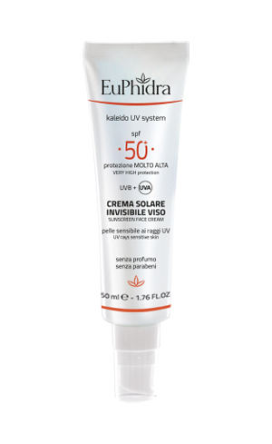 EUPHIDRA KALEIDO UV SYSTEM CREMA SOLARE VISO 50+ INVISIBLE - goldeneffe.it