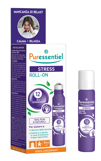 PURESSENTIEL ROLLER SOS STRESS 12 OLI ESSENZIALI 5 ML - goldeneffe.it