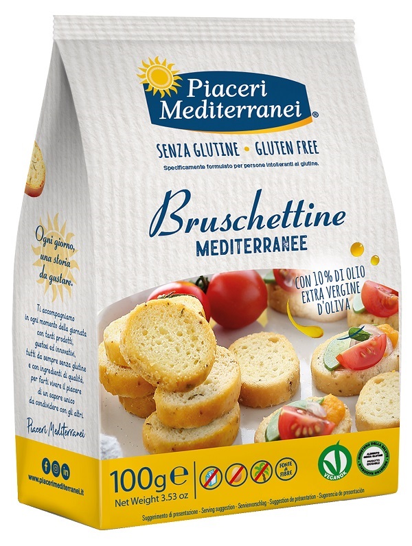 PIACERI MEDITERRANEI BRUSCHETTINE 100 G - goldeneffe.it