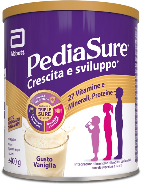 PEDIASURE CRESCITA&SVILUPPO VANIGLIA 400 G - goldeneffe.it
