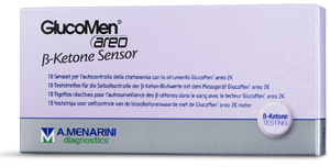 STRISCE MISURAZIONE CHETONEMIA GLUCOMEN AREO B-KETONE SENSOR 10 PEZZI - goldeneffe.it