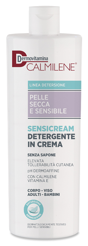 DERMOVITAMINA CALMILENE SENSICREAM DETERGENTE IN CREMA SENZA SAPONE PER PELLE SECCA E SENSIBILE 500 ML - goldeneffe.it