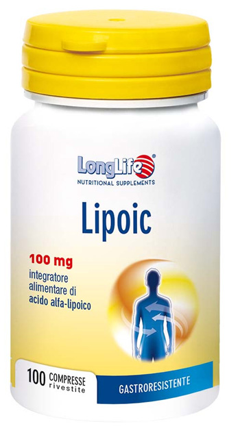 LONGLIFE LIPOIC 100 MG 100 CAPSULE RIVESTITE DA 400 MG - goldeneffe.it