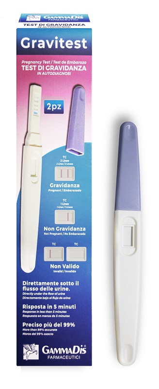 TEST GRAVIDANZA GRAVITEST 2 PEZZI GAMMADIS - goldeneffe.it