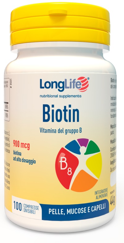 LONGLIFE BIOTIN 900 MCG 100 COMPRESSE - goldeneffe.it