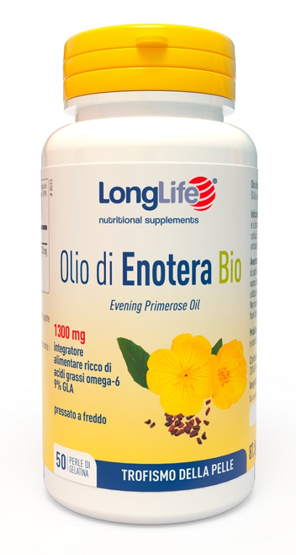 LONGLIFE OLIO ENOTERA BIO 1300 MG 50 PERLE IN GELATINA - goldeneffe.it