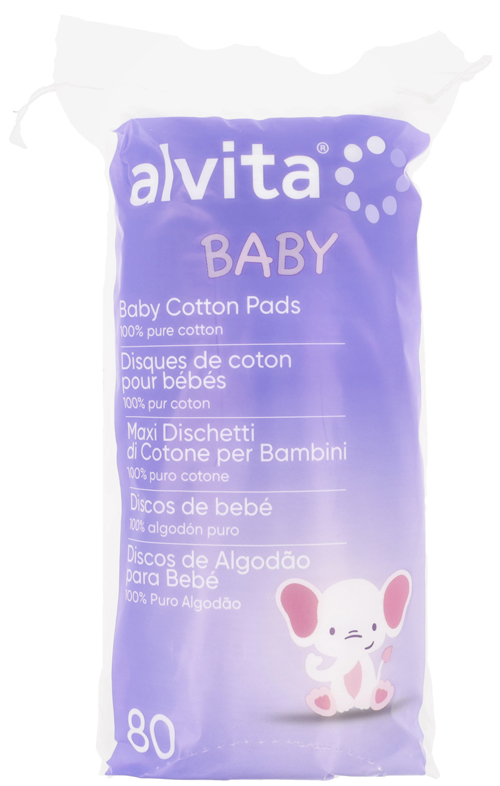 ALVITA BABY MAXI DISCHETTI DI COTONE PER BAMBINI 100% PURO COTONE 80 PEZZI - goldeneffe.it