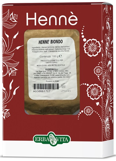HENNE COLORANTE CAPELLI BIONDO 100 G - goldeneffe.it