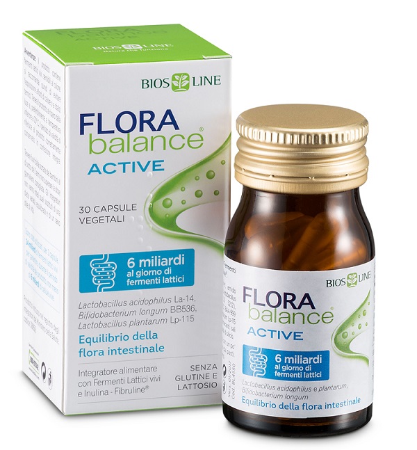 BIOSLINE FLORABALANCE ACTIVE 30 CAPSULE VEGETALI - goldeneffe.it