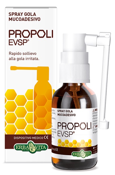 PROPOLI EVSP SPRAY GOLA MUCOADESIVO SENZA ALCOL 20ML - goldeneffe.it