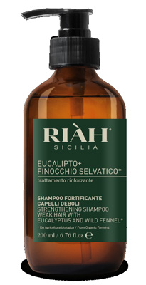 RIAH EUCALIPTO E FINOCCHIO SHAMPOO FORTIFICANTE CAPELLI DEBOLI 200 ML - goldeneffe.it