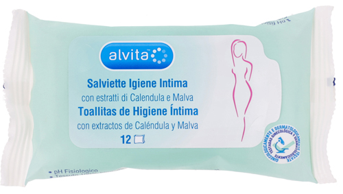 ALVITA SALVIETTE IGIENE INTIMA 12 PEZZI - goldeneffe.it