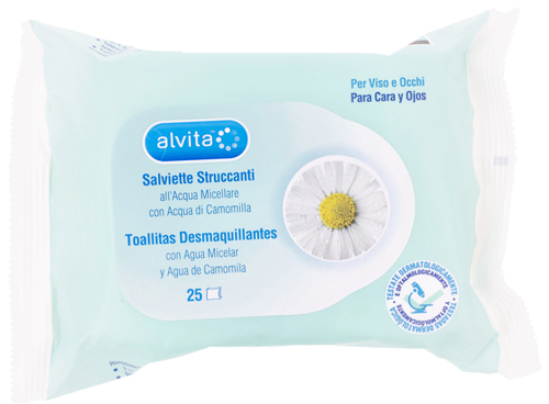 ALVITA SALVIETTE STRUCCANTI 25 PEZZI - goldeneffe.it