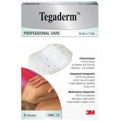 TEGADERM MEDICAZIONE IMPERMEABILE TRASPARENTE 5 PEZZI 6X7 CM - goldeneffe.it