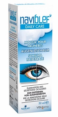 NAVIBLEF DAILY CARE SCHIUMA PER RIMOZIONE SECREZIONI OCULARI DA PALPEBRE E CIGLIA 50 ML - goldeneffe.it