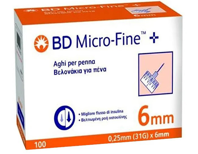 AGO PER PENNA DA INSULINA BD MICROFINE GAUGE 31 6MM 100 PEZZI - goldeneffe.it
