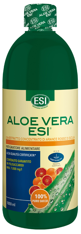 ESI ALOE SUCCO ARANCIA ROSSA 1000 ML - goldeneffe.it