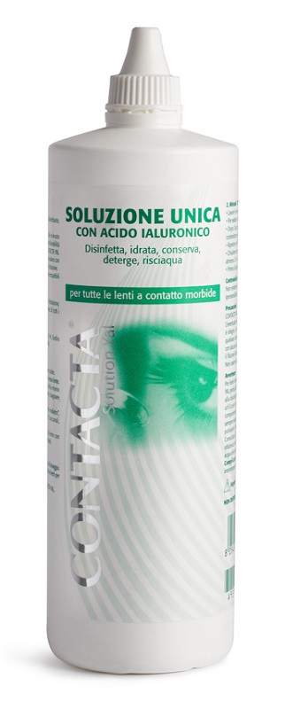 SOLUZIONE UNICA CON ACIDO IALURONICO PER LENTI A CONTATTO CONTACTA SOLUTION 360 ML - goldeneffe.it