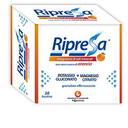 RIPRESA 30BUST 10G INTEGRATORE ALIMENTARE DI MAGNESIO E POTASSIO BUSTINE EFFERVESCENTI UTILE NEGLI STATI DI STANCHEZZA - goldeneffe.it