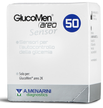 STRISCE MISURAZIONE GLICEMIA GLUCOMEN AREO SENSOR 50 PEZZI - goldeneffe.it