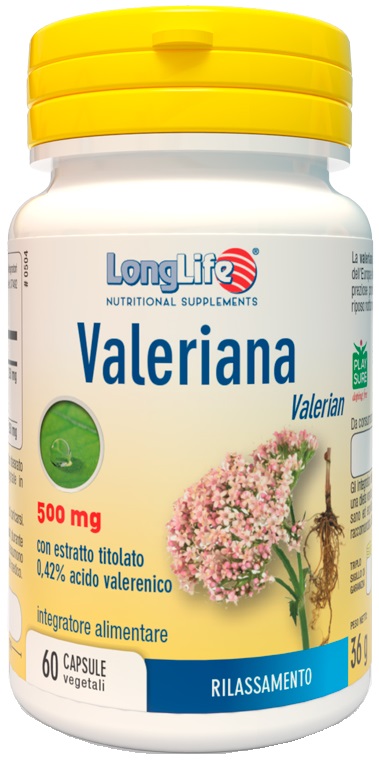 LONGLIFE VALERIANA 60 CAPSULE 500 MG - goldeneffe.it