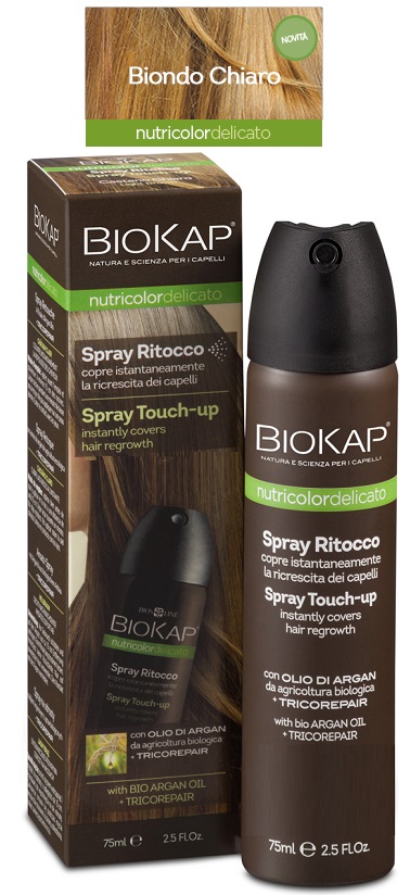 BIOS LINE  BIOKAP NUTRICOLOR DELICATO SPRAY RITOCCO BIONDO CHIARO 75 ML - goldeneffe.it