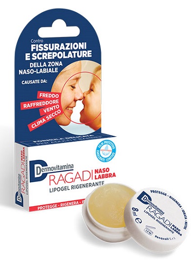 DERMOVITAMINA RAGADI NASO E LABBRA LIPOGEL RIGENERANTE 8 ML - goldeneffe.it