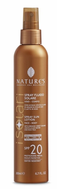 NATURE'S I SOLARI SPRAY FLUIDO SPF20 200 ML - goldeneffe.it