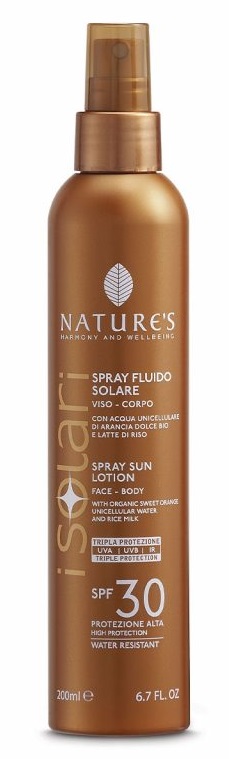 NATURE'S I SOLARI SPRAY FLUIDO SPF30 200 ML - goldeneffe.it