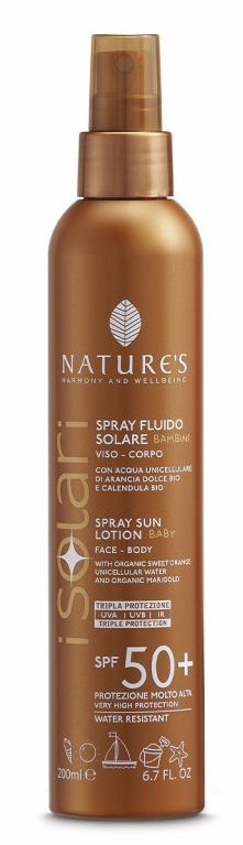 NATURE'S I SOLARI SPRAY FLUIDO BAMBINI SPF50+ 200 ML - goldeneffe.it