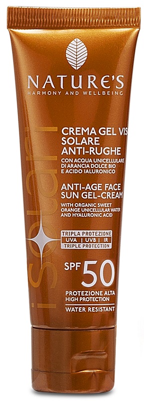 NATURE'S I SOLARI CREMA GEL VISO ANTIRUGHE SPF50 50 ML - goldeneffe.it