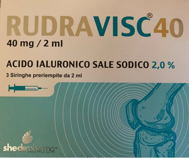 SIRINGA INTRA-ARTICOLARE RUDRAVISC 40 HC ACIDO IALURONICO SALE SODICO 40 MG 2 ML 3 PEZZI - goldeneffe.it