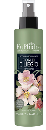 EUPHIDRA ACQUA PROFUMATA CILIEGIO IN FLACONE CON ETICHETTA POMPA SPRAY - goldeneffe.it