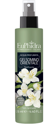 EUPHIDRA ACQUA PROFUMATA GELSOMINO IN FLACONE CON ETICHETTA POMPA SPRAY - goldeneffe.it