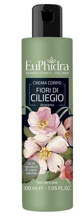 EUPHIDRA CREMA CORPO IDRATANTE CILIEGIO IN FLACONE CON ETICHETTA - goldeneffe.it
