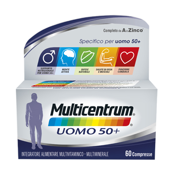 MULTICENTRUM UOMO 50+ 60 COMPRESSE - goldeneffe.it