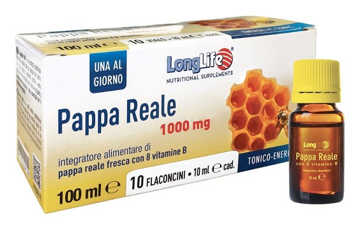 LONGLIFE PAPPA REALE + VITAMINA B 10 FLACONCINI 10 ML - goldeneffe.it